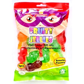 Jellyman Fruity Jellies & Fruit Jelly Straw Sticks. 25 pieces of Tik Tok Challenge fun. Halal & Fat free.