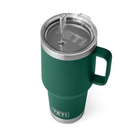 YETI Rambler 35 oz Straw Mug, Vacuum Insulated, Stainless Steel, Black Forest Green
