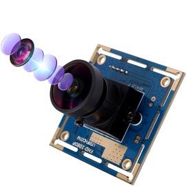 G 100fps Usb Camera Module 1080p Fisheye Webcam,2MP FHD CMOS OV2710 Web Cam Speed Embedded Webcamera,High 30fps 60fps 170 Degree Fisheye Camera Board Module Support IR CUT for Windows,Mac,Raspberry Pi