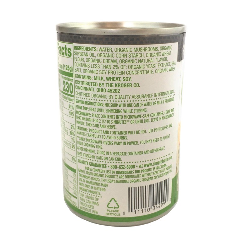 Simple Truth Organic Cream of Mushroom Condensed Soup, 10.5 Ounce