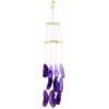 mookaitedecor Purple Agate Slices Wind Chimes for Home Garden Decoration
