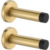 2 Pack Brushed Gold Wall Mounted Door Stopper, 304 Stainless
