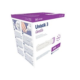 Owen Mumford Unistik 3 Gentle Single Use Safety Lancets, 200 Count