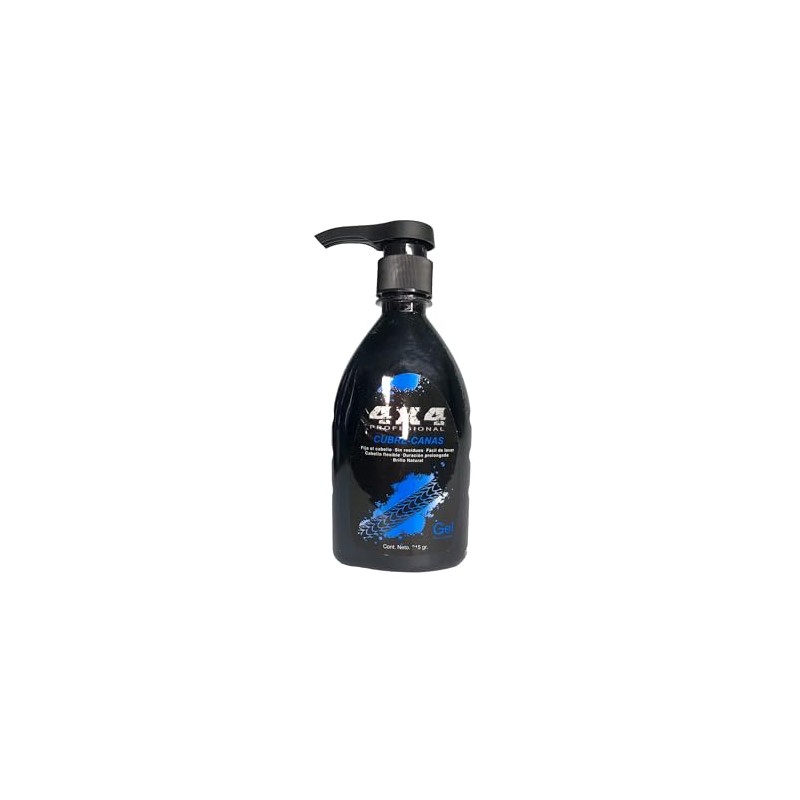 Gel Cubre Canas 4x4 Negro - Gel para Cabello para