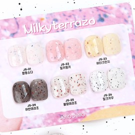 classic nail Jello Jello Milky Terrazzo Syrup Glitter Gel / 젤로젤로 밀키테라조 시럽 글리터젤