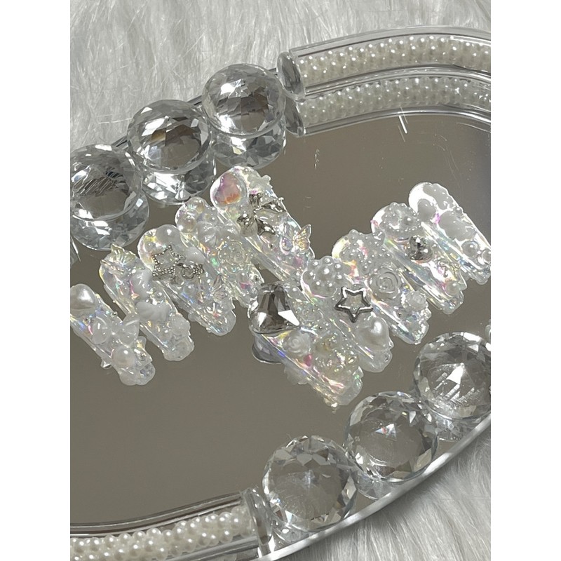 Mongul Gyaru Handmade Nail Tips - Long Ballerina / 몽글