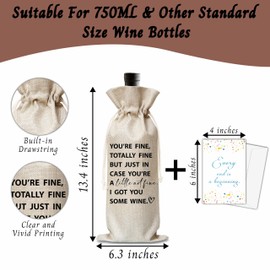 Xanev Divorce Gifts For Woman Man, Divorce Wine Gift Bag, Happy Divorce Day Wine Bag, Breakup Divorced Congrats Gift For Friend Sister Family, New Beginning Gift, Divorce Party Decorations, B40