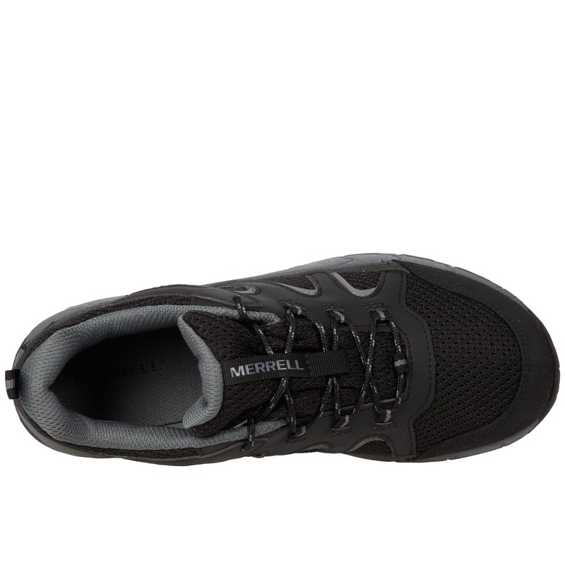 Merrell unisex child Oakcreek Low Lace Waterproof Hiking Sneaker, Black/Grey,