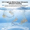 Ultrasonic Retainer Cleaner Machine 45kHz Dental Cleaning Pod 5 Modes