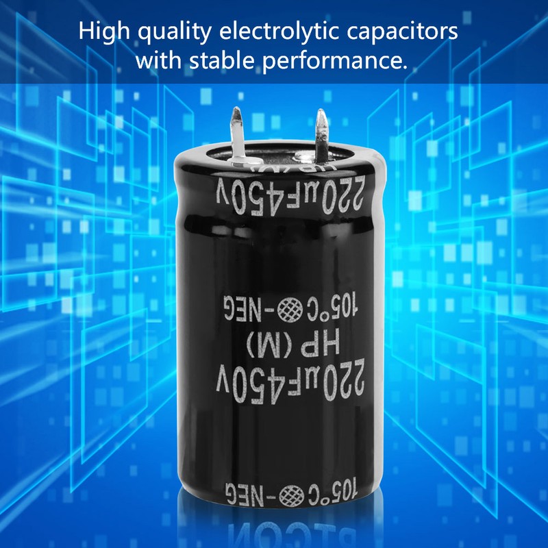 10Pcs 450V 220uF Radial Electrolytic Capacitor Set Electronic Component Kit