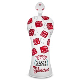 Golf Club Headcovers Lucky Dice Fashion Embroidered Overflow Wood Cover Driver Fairway Wood Utility Hybrid Headcover with Number Tag Putter Cover Magnetic Closure