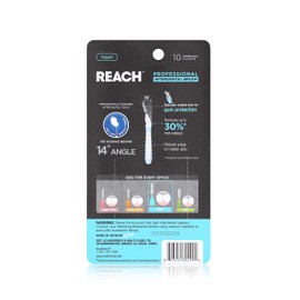 Reach Interdental Brush Cleaners, 1mm, Tight, Sensitive Gum Protection, Plaque Remover for Teeth, Braces Flossers, Braces Brush, Dental Toothbrushes, Oral Care, 1 Pack, 10 Count