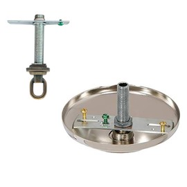 ECUDIS Light Fixture Cross Bar Kit, 1/4 IP Center Lamp Screw Collar Canopy Hardware Set (Antique Brass)