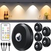 WILLED Puck Lights with Remote Control, Rechargeable Under Cabinet Lights,