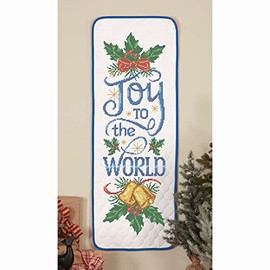 Herrschners Joy to The World Wall Hanging Stamped Cross-Stitch Kit