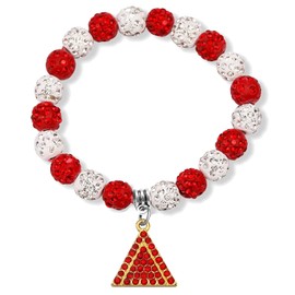 Greek Sorority Paraphernalia Gifts for Women Red Elephant Bracelet 1913 Inspired Sorority Jewelry Sisterhood Gift for Soror (Red Bracelet)