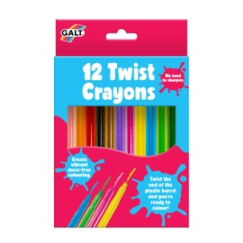 Galt 12 Twist Crayons Set - Kids Crayon Kit with Twelve Bright & Vibrant Colours - Easy to Use, Sharpen & Mess-Free Colouring Kit - Colourful Wax Pencils for Children - Stationery for Ages 4 Years +