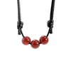 Luck Strings Carnelian Gemstone Beads Pendant Necklace with Adjustable Wax
