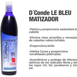 GAERO GLOBAL SOLUTION Shampoo Matizador Morado Le Bleu D Cond Sin Sales Ni Parabenos Para Cabello Platinado 250 Ml By Gaero Shop