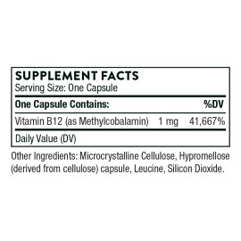Thorne - Suplemento de vitamina B12 Favorece la salud del corazón 60 cápsulas