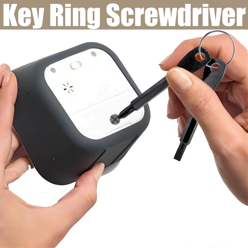 Treki Key Ring Screwdriver Set，8pcs Mini Pocket Keychain Screwdrivers Multifunction