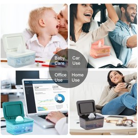 Hswt Wipes Dispenser Seal-Designed Wipe Dispenser Holder Wipes Case Box for Bathroom Keep Wipes Fresh, Dust-Proof & Non-Slip