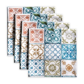 Maison d' Hermine Napkin 100% Cotton Cloth Napkin Decorative Washable Easter Napkins Set of 4 for Home, Kitchen, Dining, Cocktail Parties & Camping, Blossoms In Spring - Spring/Summer (45cm x 45cm)