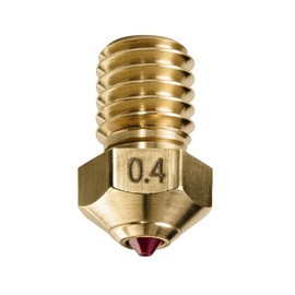 DUROZZLE E3D V6 Ruby Tip 3D Printer Nozzles, Hardened & Abrasion Resistant for Prusa i3 MK3S / Mini, Anycubic i3 Mega/Kobra/Kobra Neo and More (E3D V6, 0.4mm)