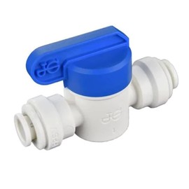 IPW Industries Inc-John Guest - Polypropylene Inline Straight Ball Valve 1/4" Quick Connect -PPSV040808W