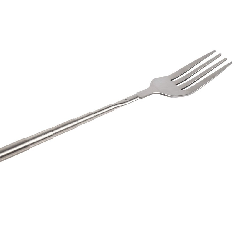 Extendable Fork, Stainless Steel BBQ Telescopic Forks, 8.7-25.4Inch Dessert Fork