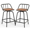 YITAHOME Outdoor Bar Stools Set of 2 Swivel Barstools, 24"