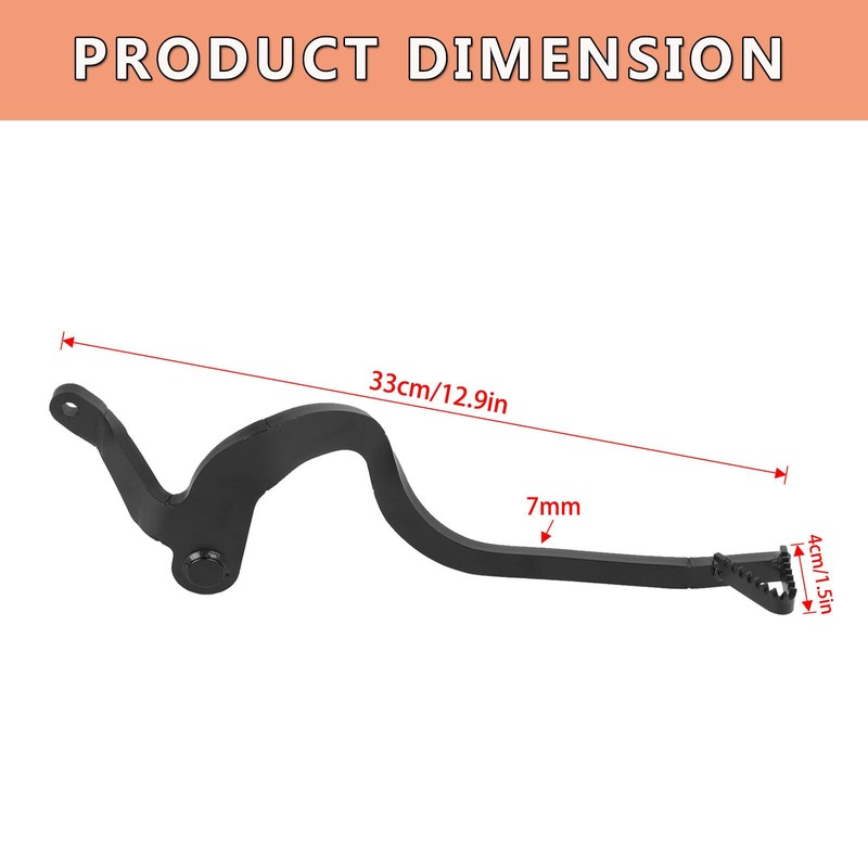 WORLDMOTOP Motorcycle Brake Pedal Foot Lever Replacement for Honda CRF125F