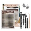 JMS&JMS Lash Clusters Kit Natural Cluster Lashes Invisible Band with
