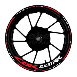 CBR 17 inch Wheel Rim Stickers Decals Tape Compatible with CBR1000RR 2004-2025 Motorcycle Reflective Rim Tapes Sticker Stripe(Red)
