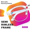 VISOONE Lightweight Blue Light Blocking Glasses Square with Anti Computer
