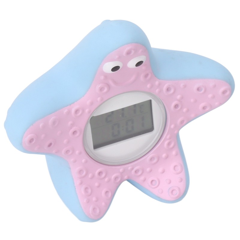 Baby Water Thermometer Starfish Clock Timing 3 Color Light Floating