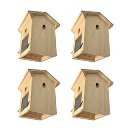 Carpenter Bee Traps for Outside, Piched Roof Nature Hanging Wood Boring Bee Trap for Outdoor Insect Trap