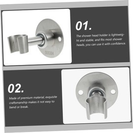 SEWACC Stainless Steel Adjustable Wall Mount Holder Handheld Shower Wand Bracket with Screws Lightweight Stable Resistant Design for Easy Daily Use for Home Hotel Bathrooms