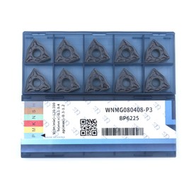 CDBP Insertos de Torneado WNMG080408-MD WNMG432 para Corte de Metal, Herramientas de Carburo para Semiacabado en CNC Torno, 10 uds