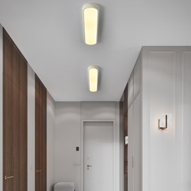 Qcyuui Dimmable LED Ceiling Light with Remote,39.4 in Long Ceiling Light Fixture,Modern Flush Mount Ceiling Lamp,Kitchen Lighting Fixtures Ceiling for Office Bedroom Hallway(Cream/48W)