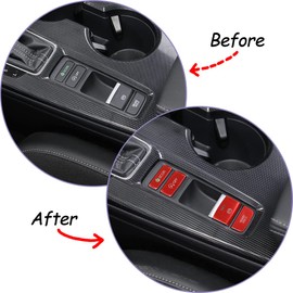 PIUGILH for 11th Gen Civic Sedan LX EX, Hatchback LX EX-L Center Console Gear Panel Button Cover Trims Aluminium Alloy Interior Decoration for Honda Civic 2022