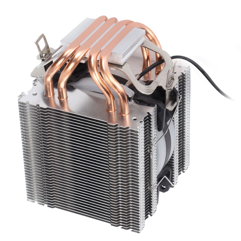 CPU Air Cooler Dual Tower 4 Heatpipes LED Light CPU