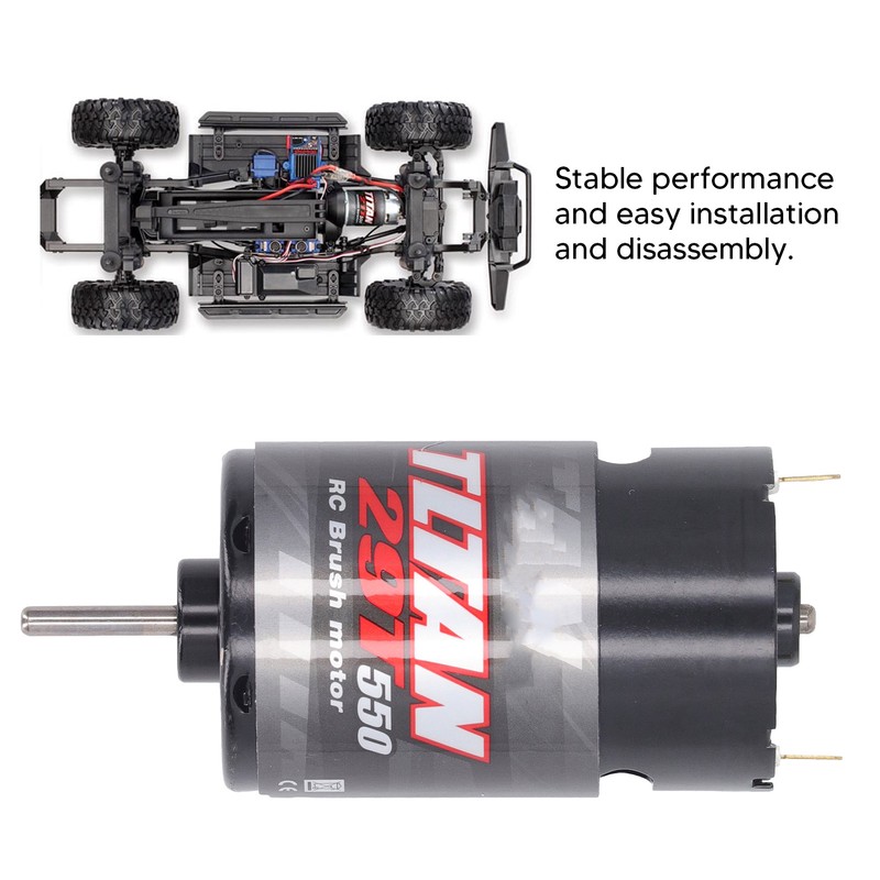 RC Brushed Motor with 1/3 Reduction Gearbox 550 Universal Brushed