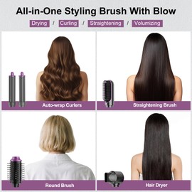 Hair Dryer Brush, Multifunctional 5 in 1 Air Styling & Drying System, High Speed Hot Air Brush Set for Fast Drying, Professional Blow Dryer Brush for Curling Volumizing Straightening Styling