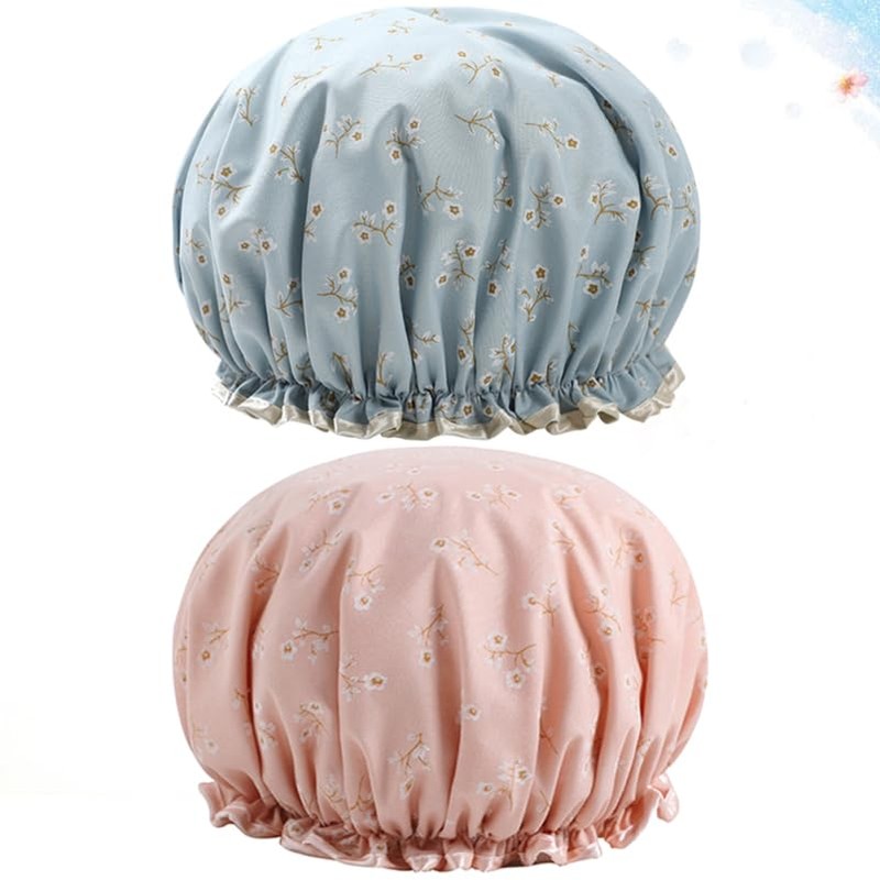 Shower Cap, UPKOCH Japan Double Layer Printed Waterproof Bath Cap