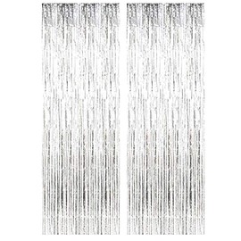 Inception Pro Infinite - Party Tents - Birthday - Metallic - Window Fittings - Doors - Fringe - 1.90 x 1 m Long - Silver - Pack of 2 - Christmas and Birthday Gift Idea