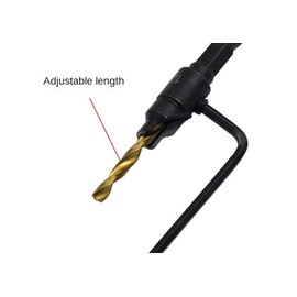 Broca Avellanadora Madera Taladro Carpintero Tornillo HSS Avellanado Vastago Hexagonal Kit Juego 5 pzs y Llave