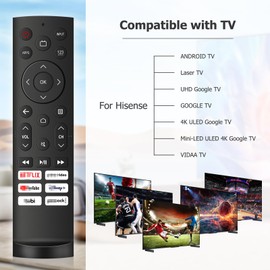 2 PC Replacement Remote Control for Hisense ERF3A90 TV Remote, Universal for Hisense Android/Google Smart TV Remote,No Voice