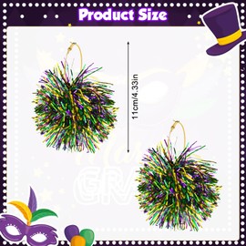 Colourful Carnival Earrings Hoop Earrings Fancy Dress Colourful Earrings Hanging Carnival Jewellery Funny Earrings for Girls Women Carnival Costumes Decorative Accessories, PET, No Gemstone