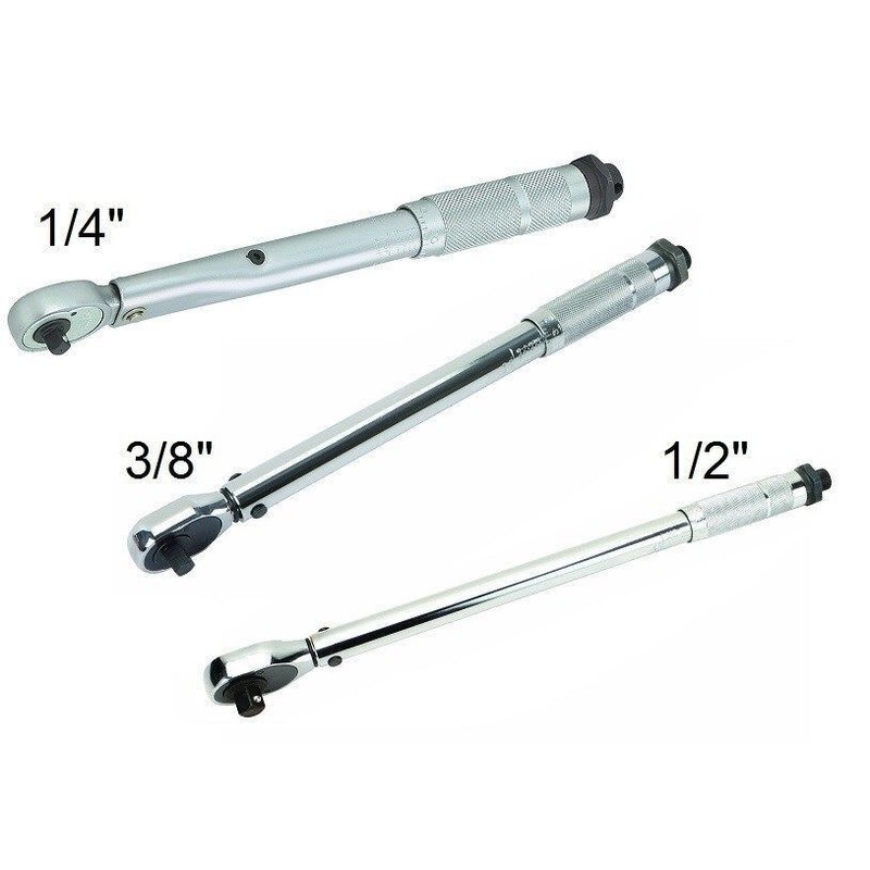 Pittsburgh 1/4 3/8 1/2 Drive Click Type Torque Wrench Snap
